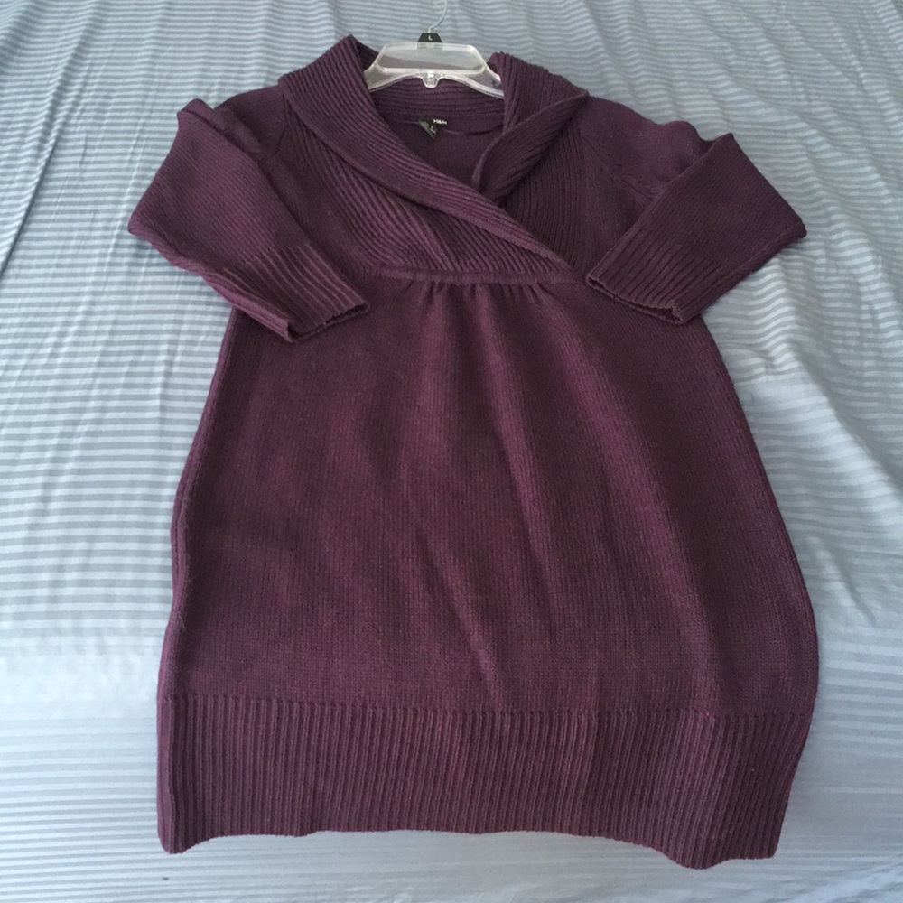 Purple sweater dress H&M